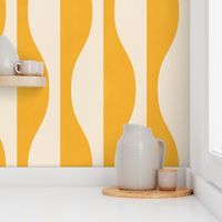 Minimalist Geometric Pattern in Golden Marigold Yellow 