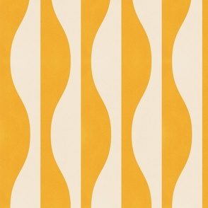 Minimalist Geometric Pattern in Golden Marigold Yellow 