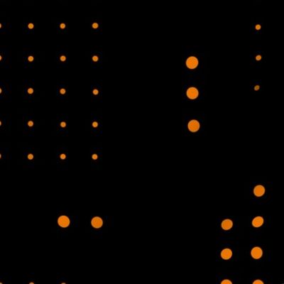 Dots Grid Black - Orange
