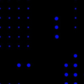Dots Grid Black - Blue
