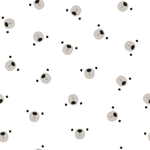 minimalistic polar bear faces - large