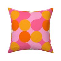 (S) Bold Minimal Tutti Frutti Dot pattern 1. pink, orange, yellow