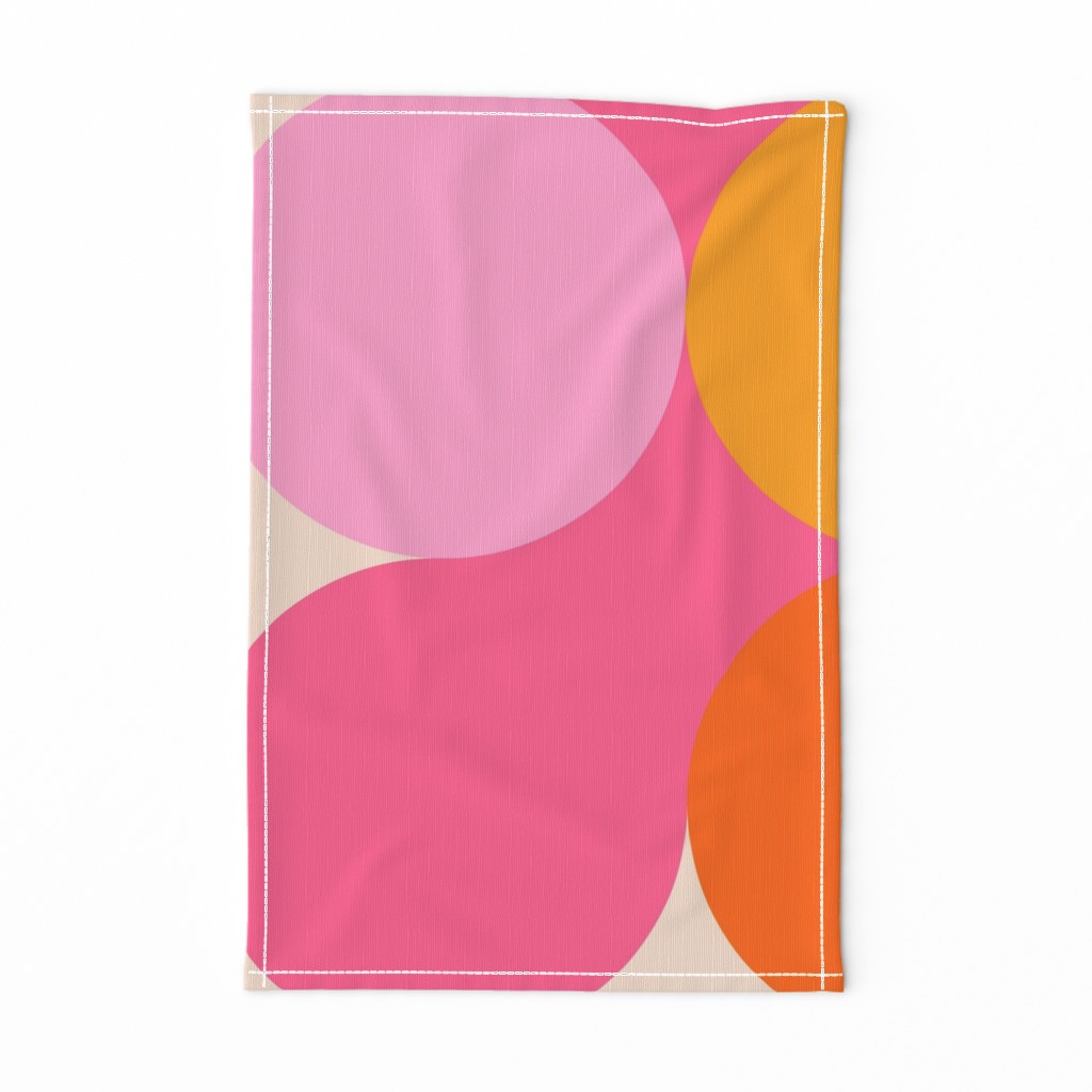 (L) Bold Minimal Tutti Frutti Dot pattern 1. pink, orange, yellow #pink #barbie #party #summer