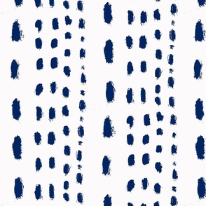 Dot Dot Dash - Painted Blue and White Rustic Stripes