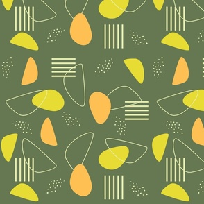 mango slices - green 