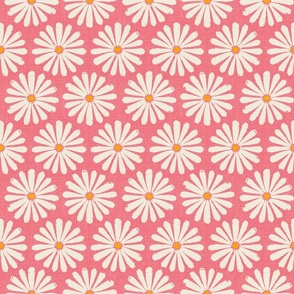 Floral Daisy Pinwheels - Watermelon - Small