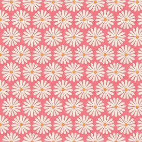 Floral Daisy Pinwheels - Watermelon - Micro1