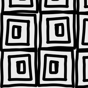 Minimal Squares hand drawn bold pattern