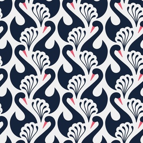 0955 - navy swans