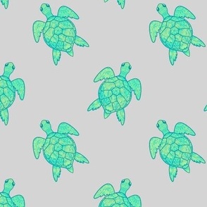 Green Mandala Turtles