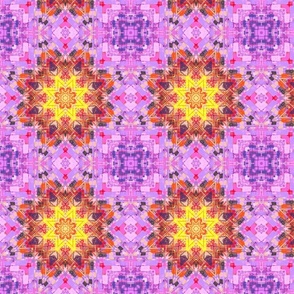 Kaleidoscope in lavenders and yellow