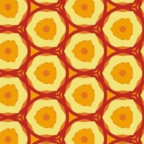 Poppy Red, Buttercup and Marigold Circles