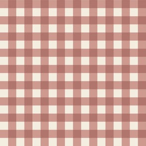 Gingham Burnt Terracotta