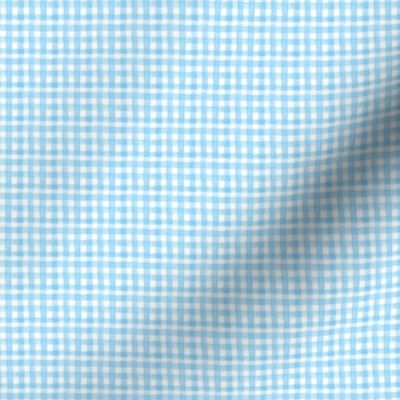 watercolor gingham baby blue mini