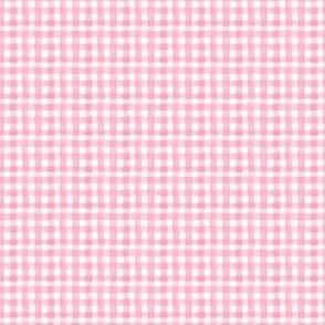watercolor gingham pink mini