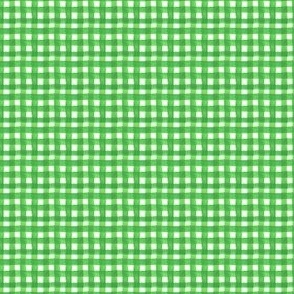 watercolor gingham lime green tiny