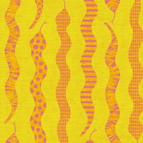 Patterned Snakes Yellow