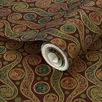 Celtic Paisley with Lacertine Medallions