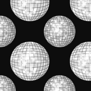 Disco Balls Black and Silver