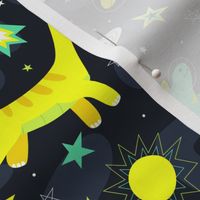 Space Dinosaurs (Lime, Yellow, Teal)