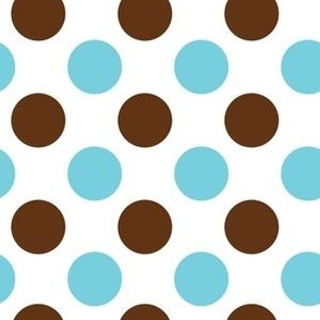 Brown and Blue Large Dots