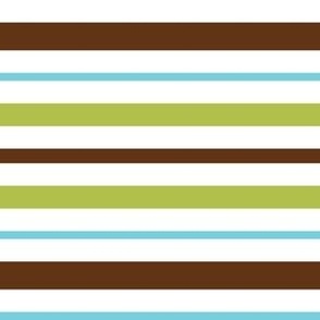 Brown Green Blue Horizontal Lines