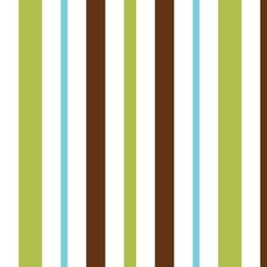 Brown Green Blue Vertical Lines