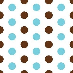 Brown and Blue Small Dots