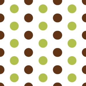 Brown and Green Small Dots