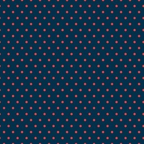 July 4th Polka Dots — Scarlet and Navy