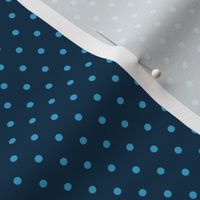 July 4th Polka Dots — Med Blue on Navy