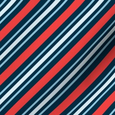 Patriotic Diagonal Stripes — Red, White, and Blue