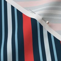 Patriotic Diagonal Stripes — Red, White, and Blue