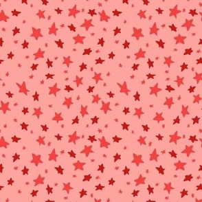 Scattered Stars — Red and Pink