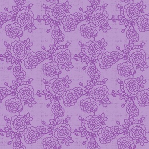 bed of rose chintz in amethyst