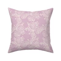 bed of roses chintz in mauve and ivory