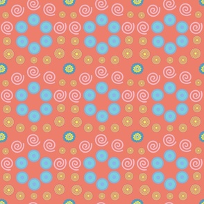 Colourful orange geometric pattern