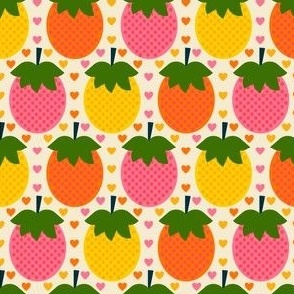 Retro-Strawberry-Love---XS---GREEN--pink-yellow-orange---TINY