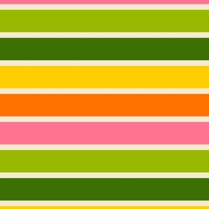 Happy-Retro-Stripes---UNEVEN---S---GREEN-yellow-orange-pink-beige-white---SMALL