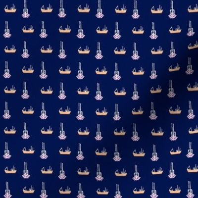 Navy blue nautical boat fabric or Purple and yellow boats 