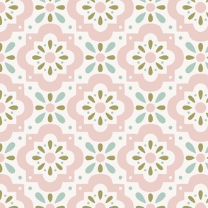 gorgeous geo tiles - pink, green, teal