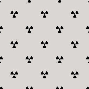 Black Radiation Symbols on a Gray Background