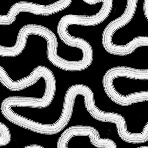 Squiggles Black and White