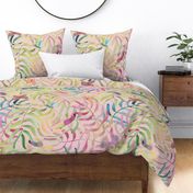 Joyful Jungle butterflies - light blush pink - large