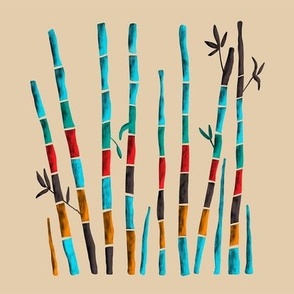 colorful bamboo photo tile