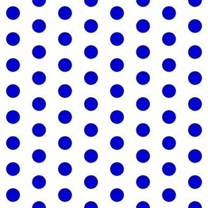 White-Royal Blue Dots