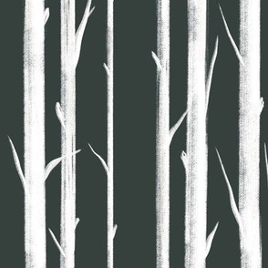 Birch Trees Teal - Large