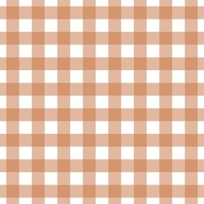 Peach Caramel Gingham