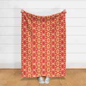 geometrical interwoven coral orange buttercup  floral boho wallpaper living & decor current table runner tablecloth napkin placemat dining pillow duvet cover throw blanket curtain drape upholstery cushion duvet cover clothing shirt wallpaper fabric living