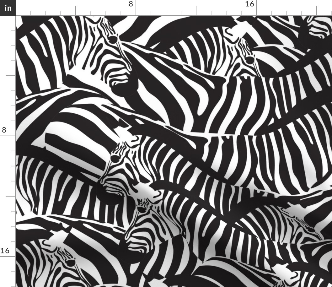 Large jumbo scale // Exotic zebra stripes // black and white animal print